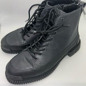 Camper PIX Black Lace-up Boots Women US 7.5 Uk 5 Eu 38